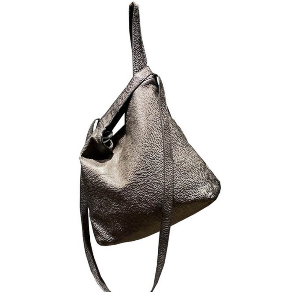 NWT Numero 10 Toronto Leather Bag, Black/Gray